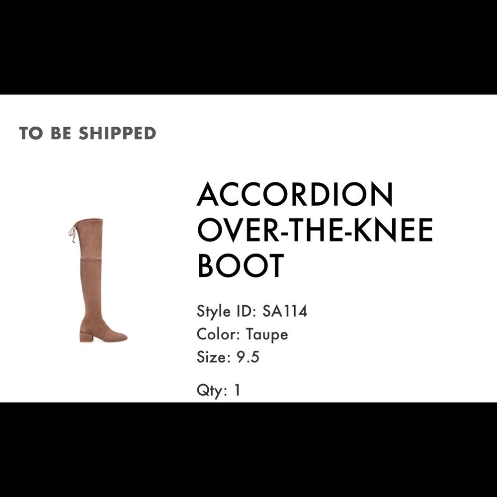 NEW Stuart Weiztman Accordion Over-the-Knee Boot / Taupe